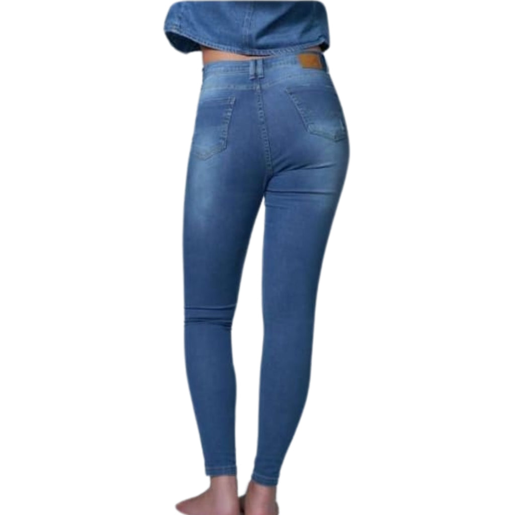 Calça Jeans Skinny Feminina Destroyed