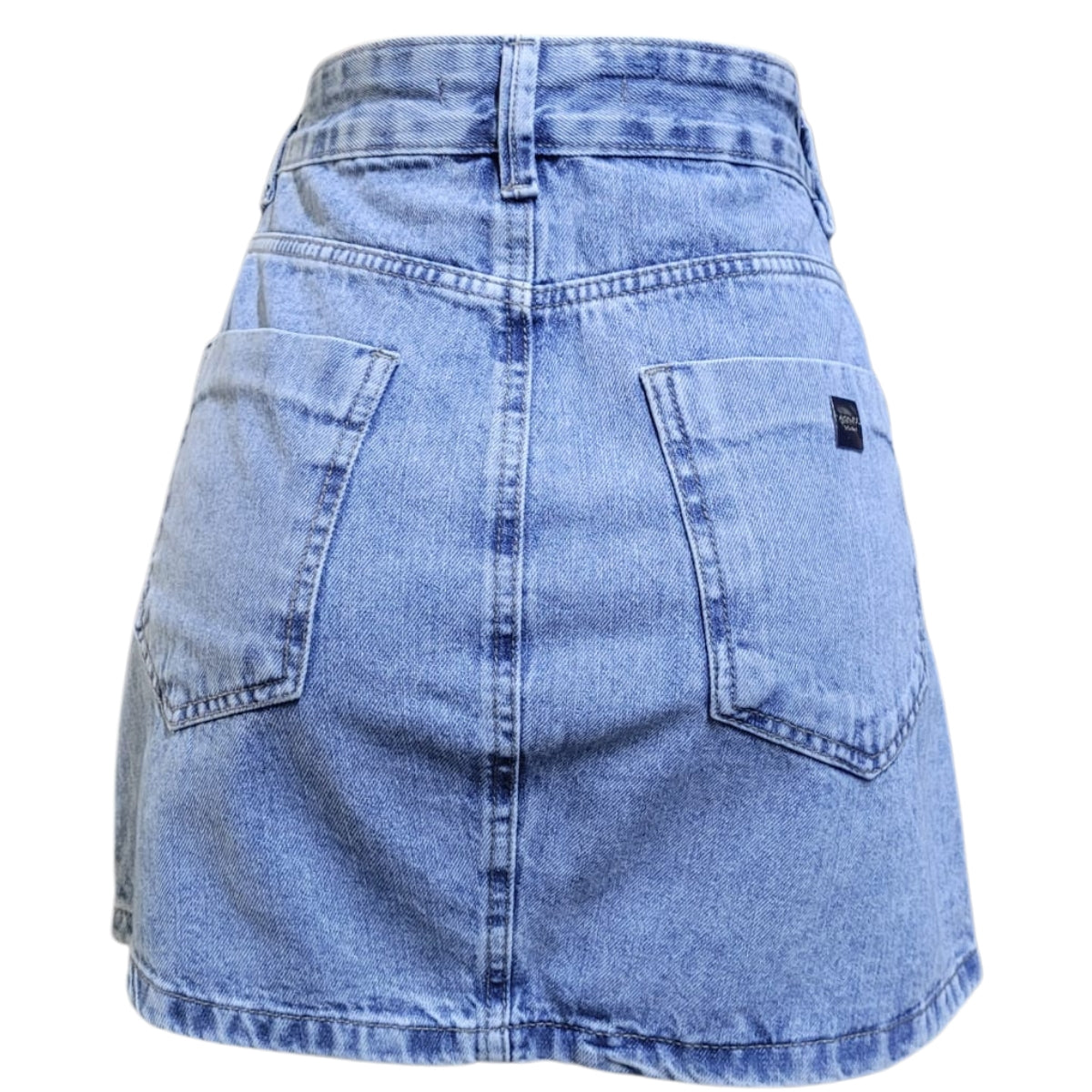 Saia Jeans Glam Shine com Strass