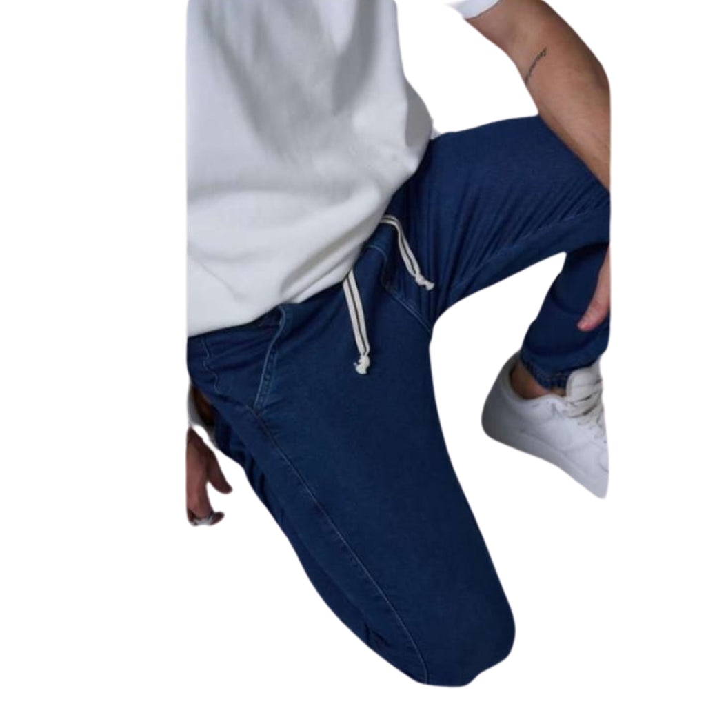Calça Jogger Jeans Masculina Stretch Fit