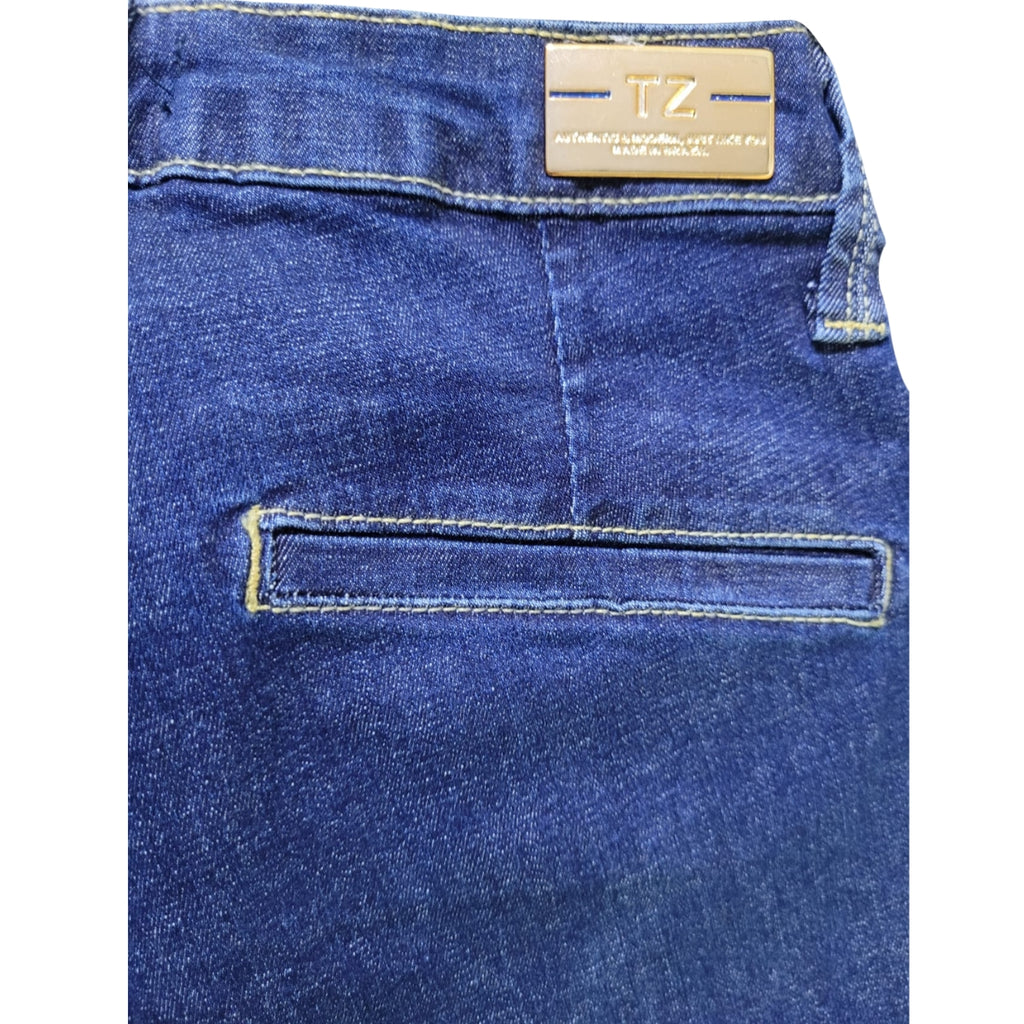 Calça Jeans Skinny Feminina Cintura Alta Azul Escuro
