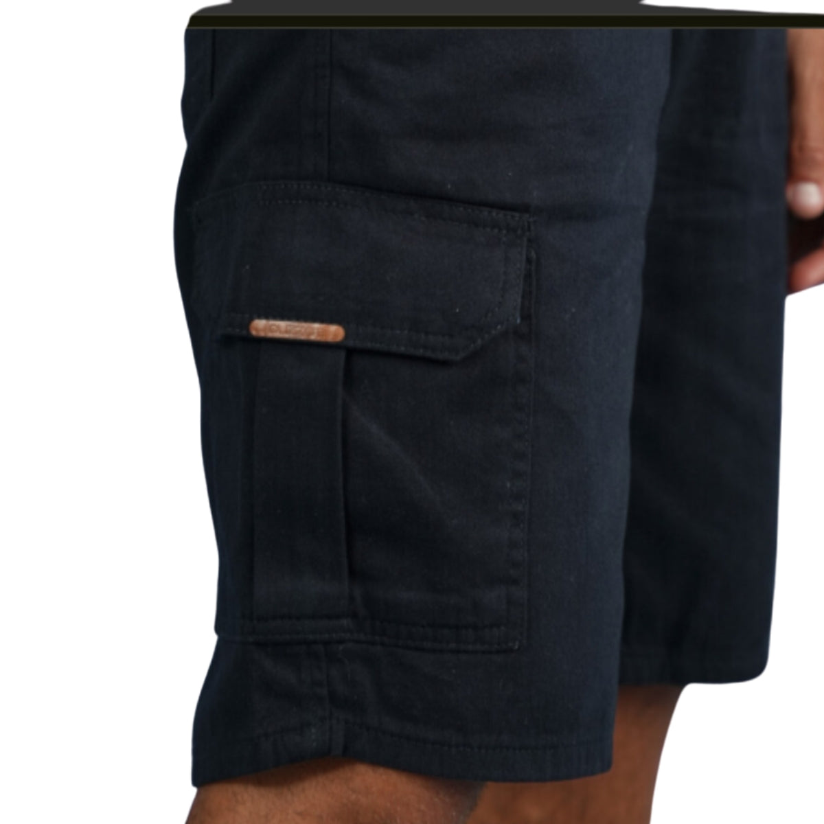 Bermuda Masculina Cargo Jeans com Bolsos Laterais