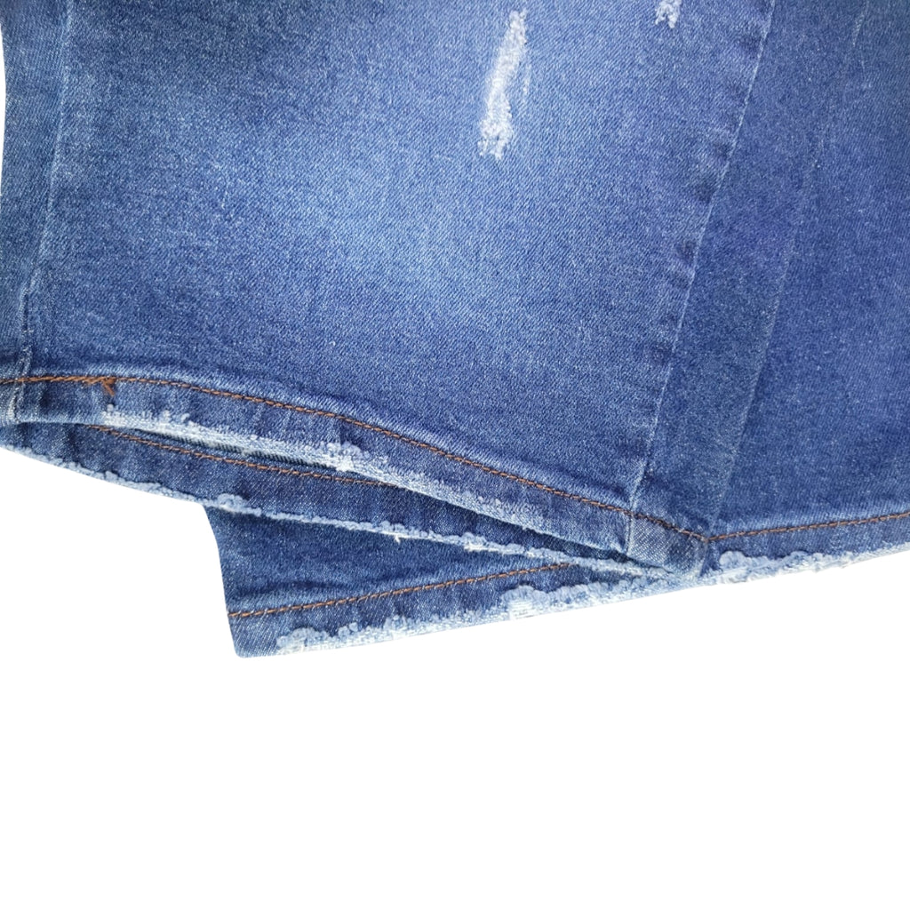 Bermuda Jeans Feminina Ciclista Azul Destroyed