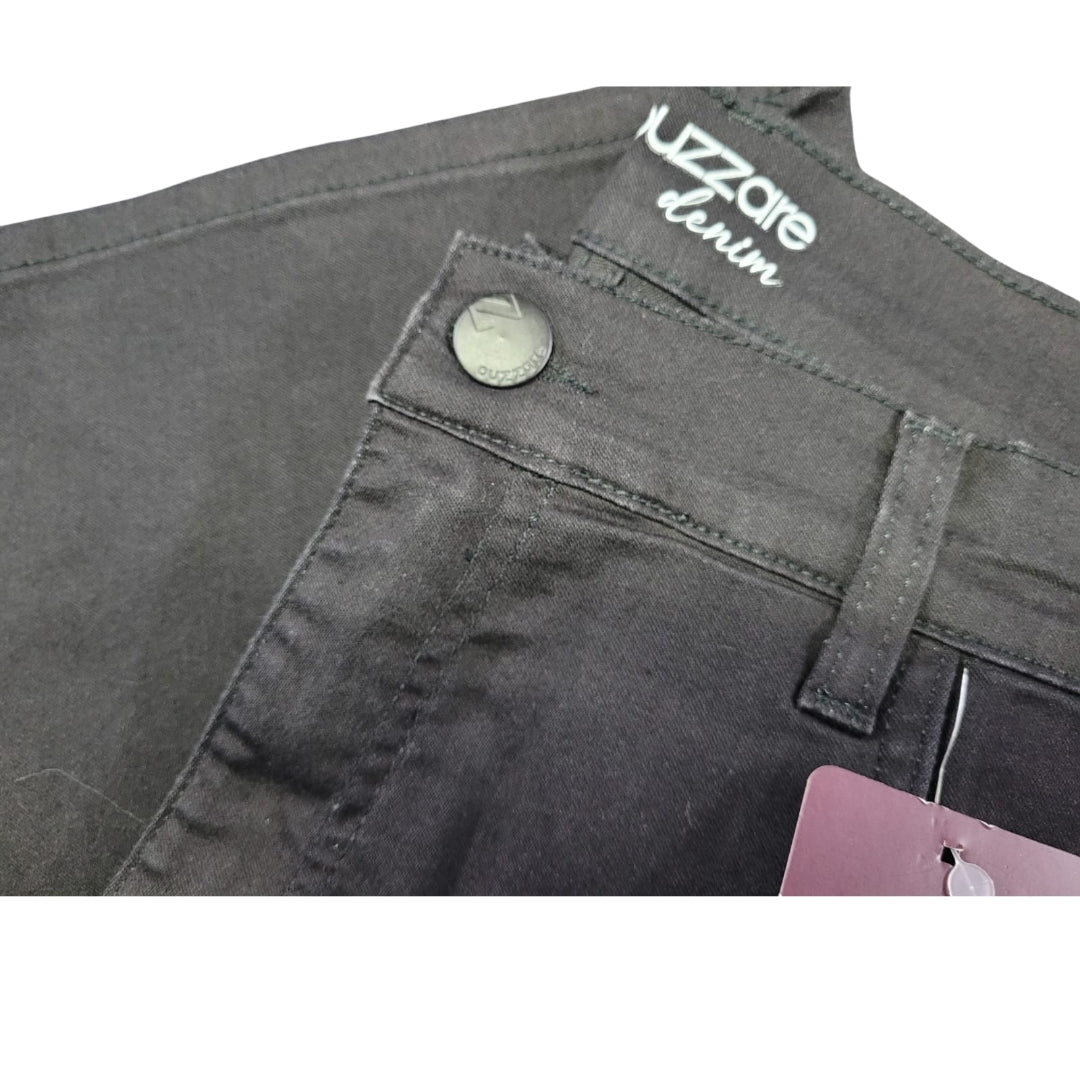 Bermuda Jeans Masculina Preta com Elastano