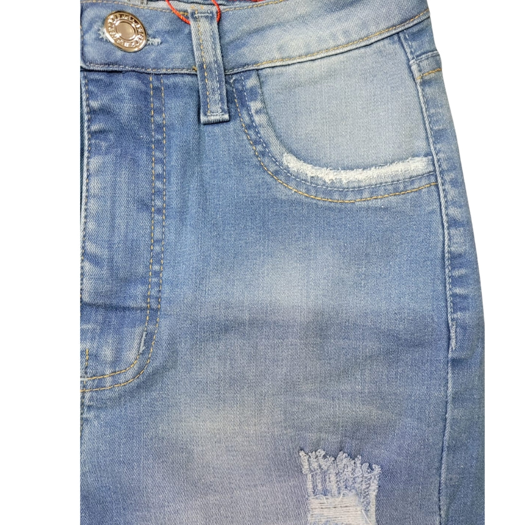 Calça Jeans Skinny Feminina Destroyed