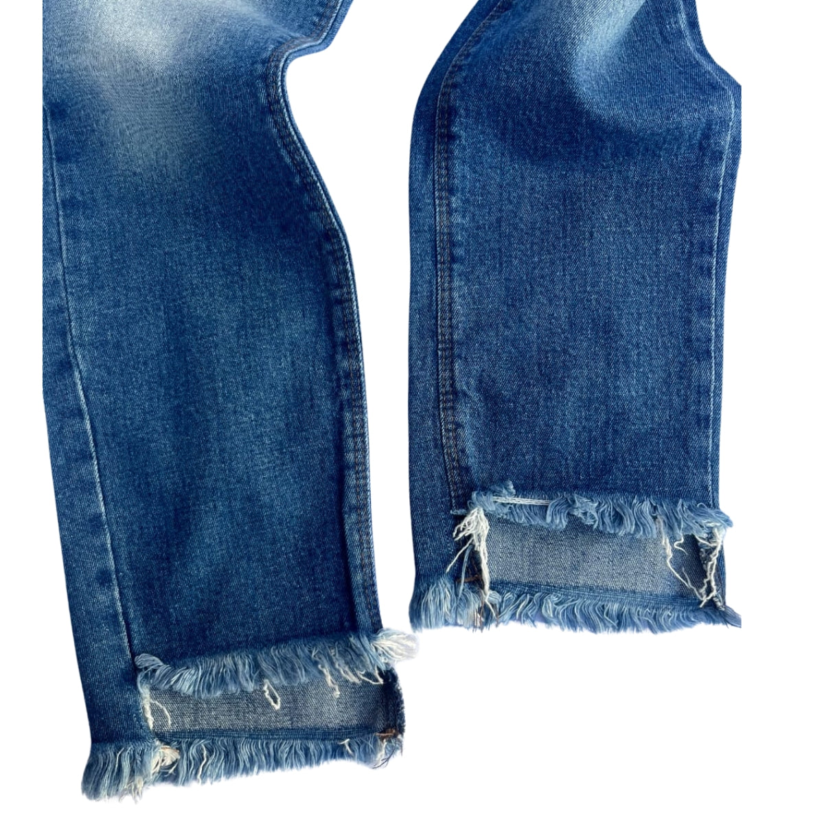 Calça Jeans Skinny Feminina com Barra Desfiada