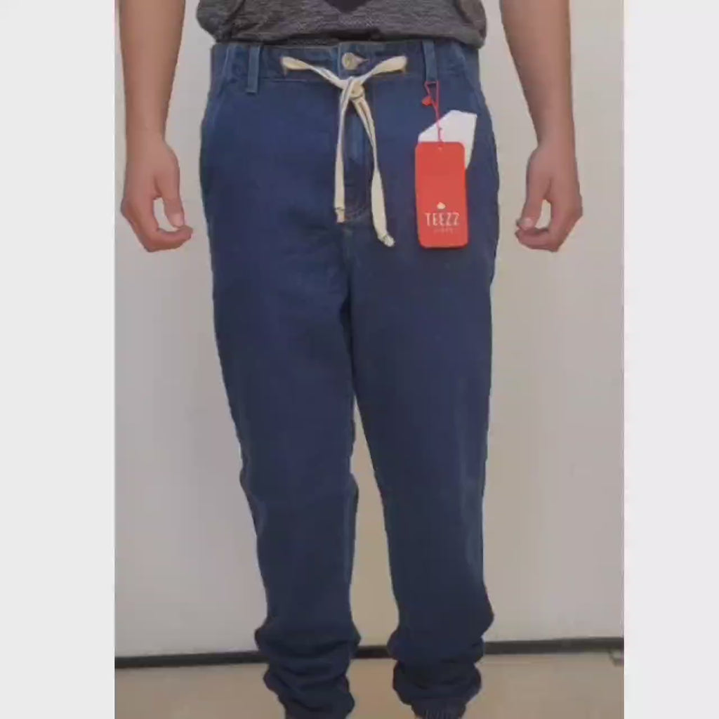Calça Jogger Jeans Masculina Stretch Fit