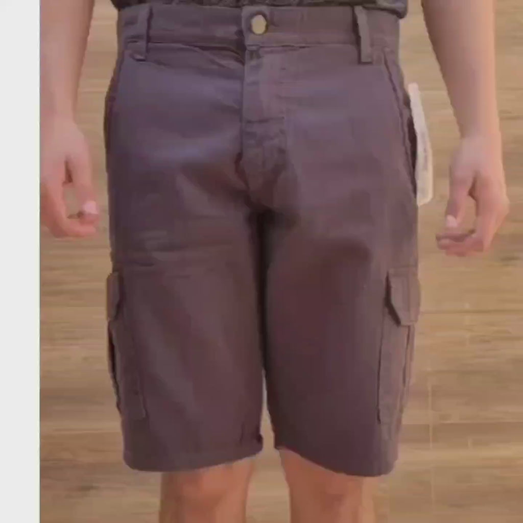 Bermuda Masculina Cargo Jeans com Bolsos Laterais